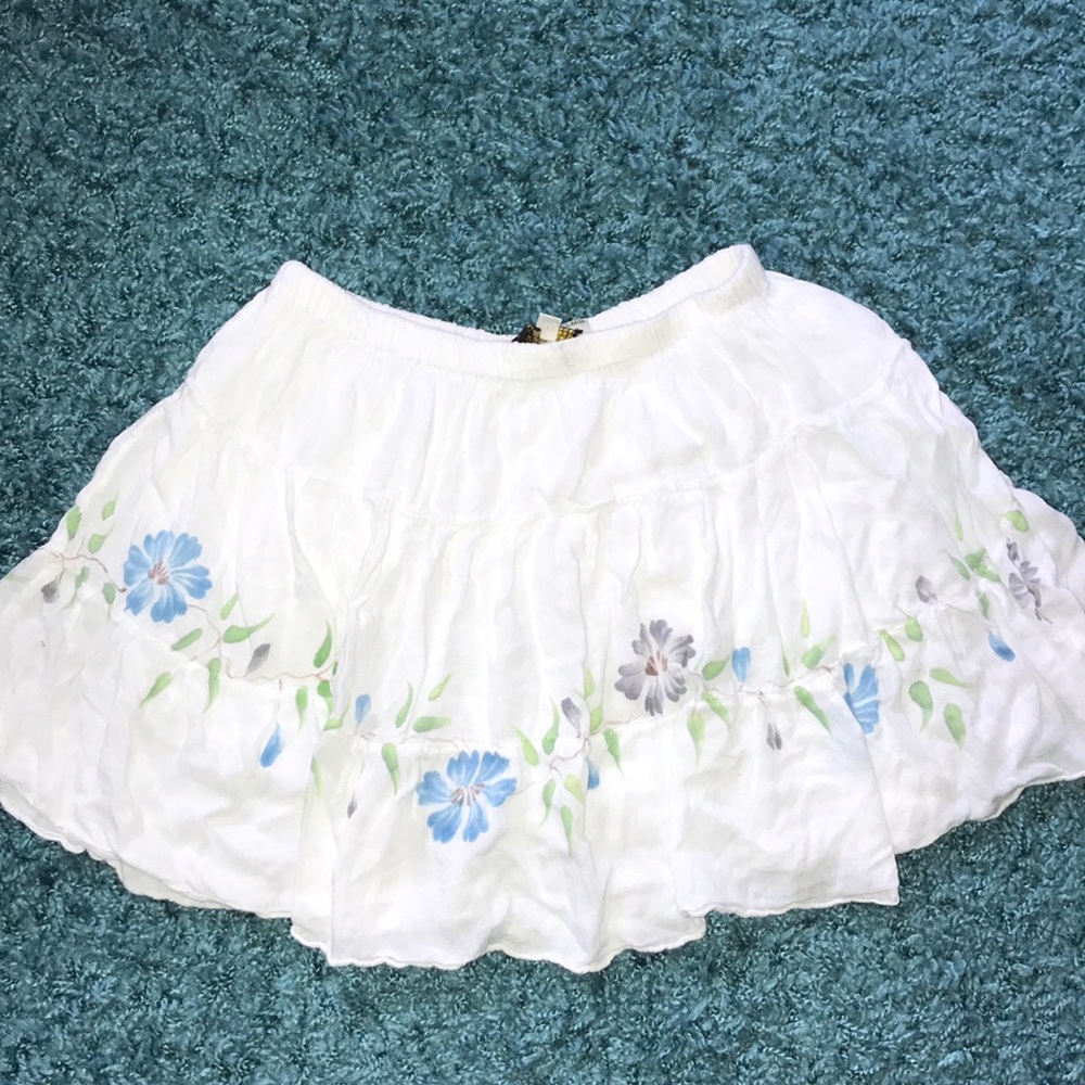 White floral skirt from Hawaii